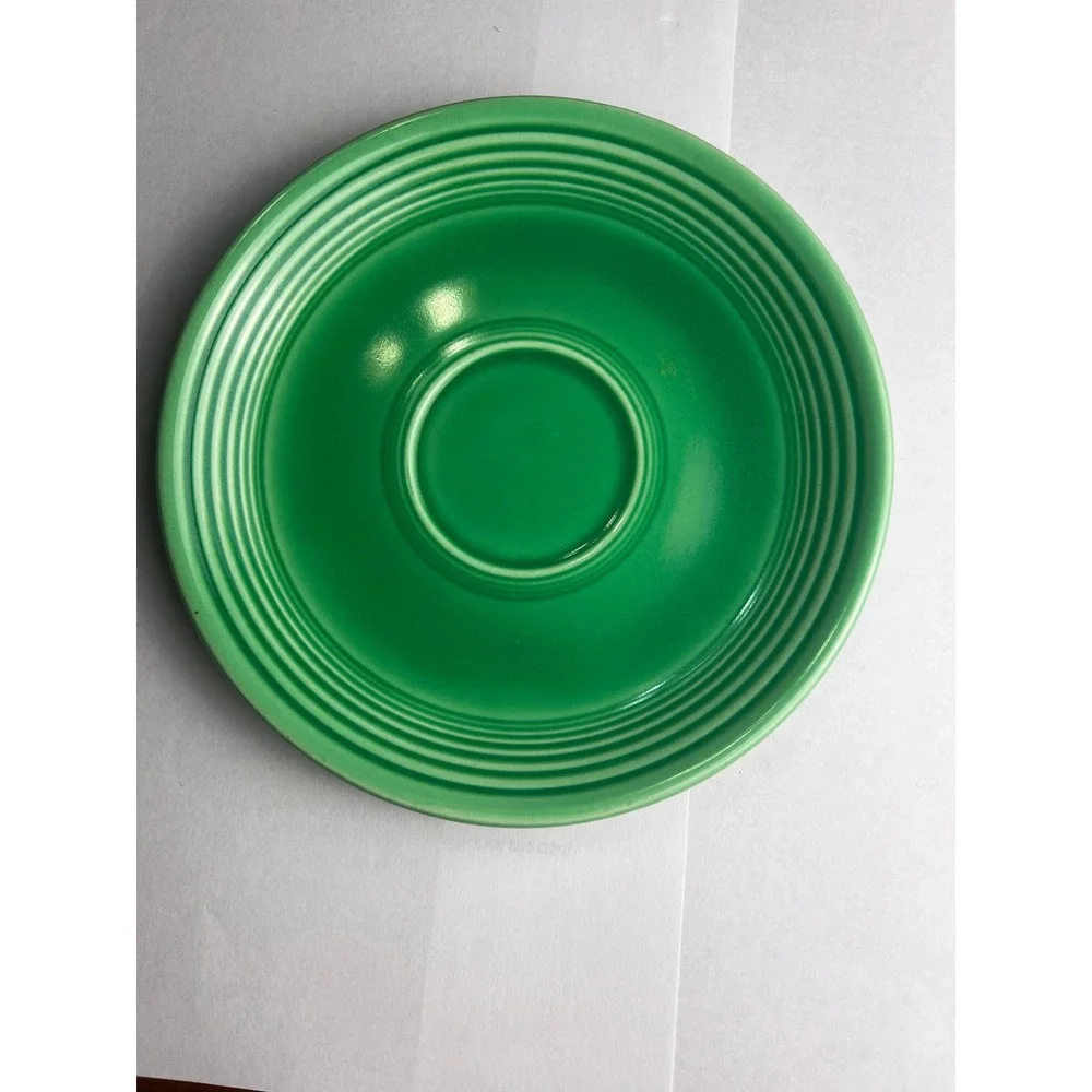 Genuine Fiesta‎ Ware Light Green Saucer 6 Inch Vintage Ceramic